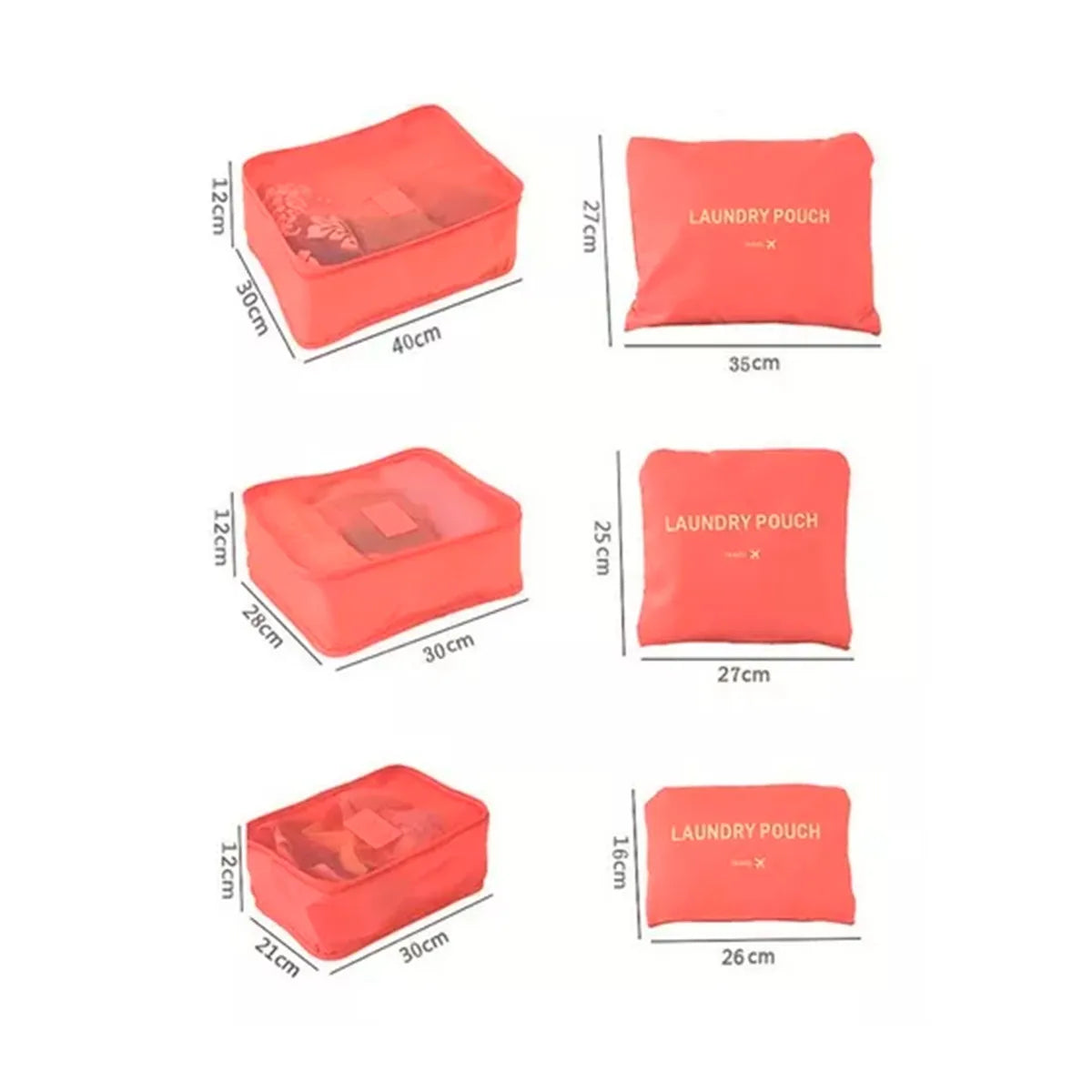 Set de 6 Bolsas de Viaje Organizadoras
