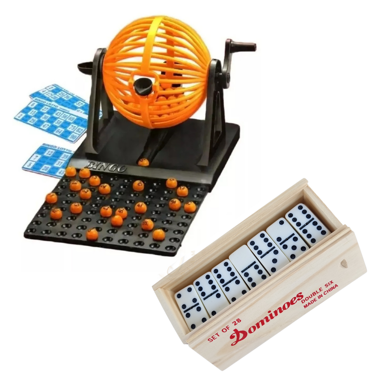 Imagen original del proveedor: bingo lotto y dominó en caja de madera