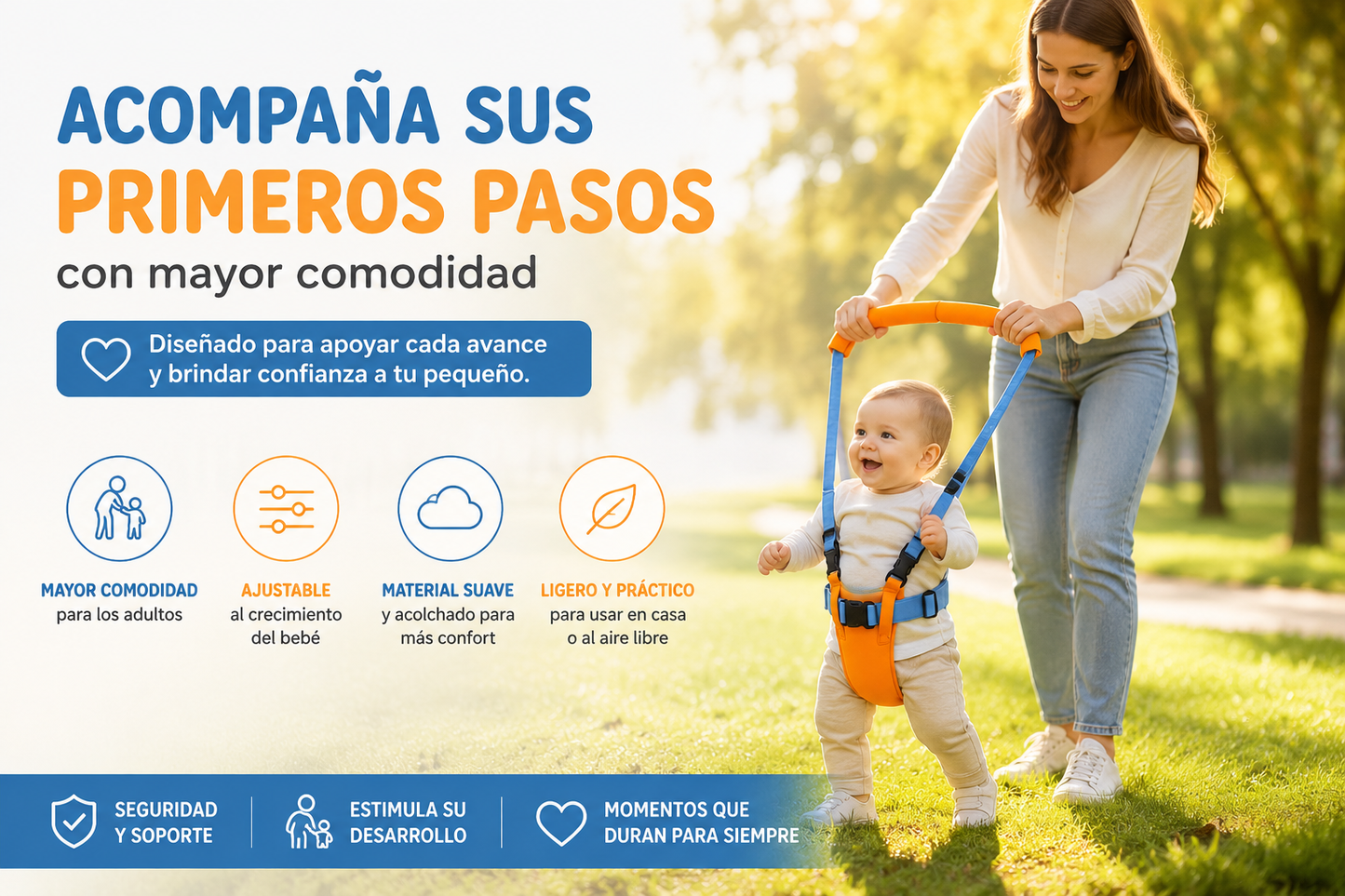 Arnés de Aprendizaje para Bebés | Acompaña Sus Primeros Pasos