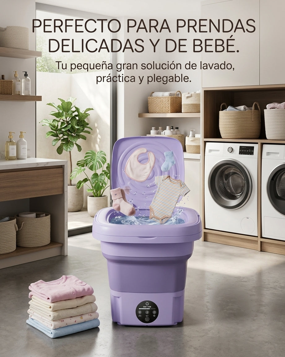 Lavadora Portátil Plegable | Prendas Pequeñas Sin Ocupar Espacio