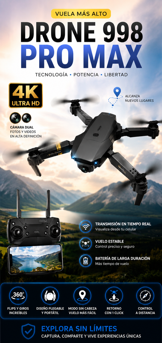 DRON CON DOBLE CAMARA + MALETIN
