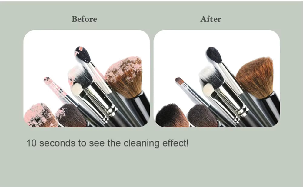 Limpiador Automático de Brochas de Maquillaje Pro | Brochas Limpias en Minutos
