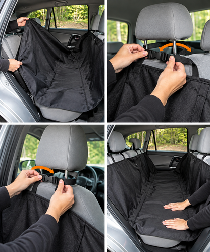 Secuencia visual de instalación del cubre asiento para