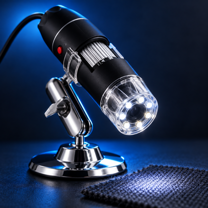 Lente del microscopio digital con iluminación LED ajustable