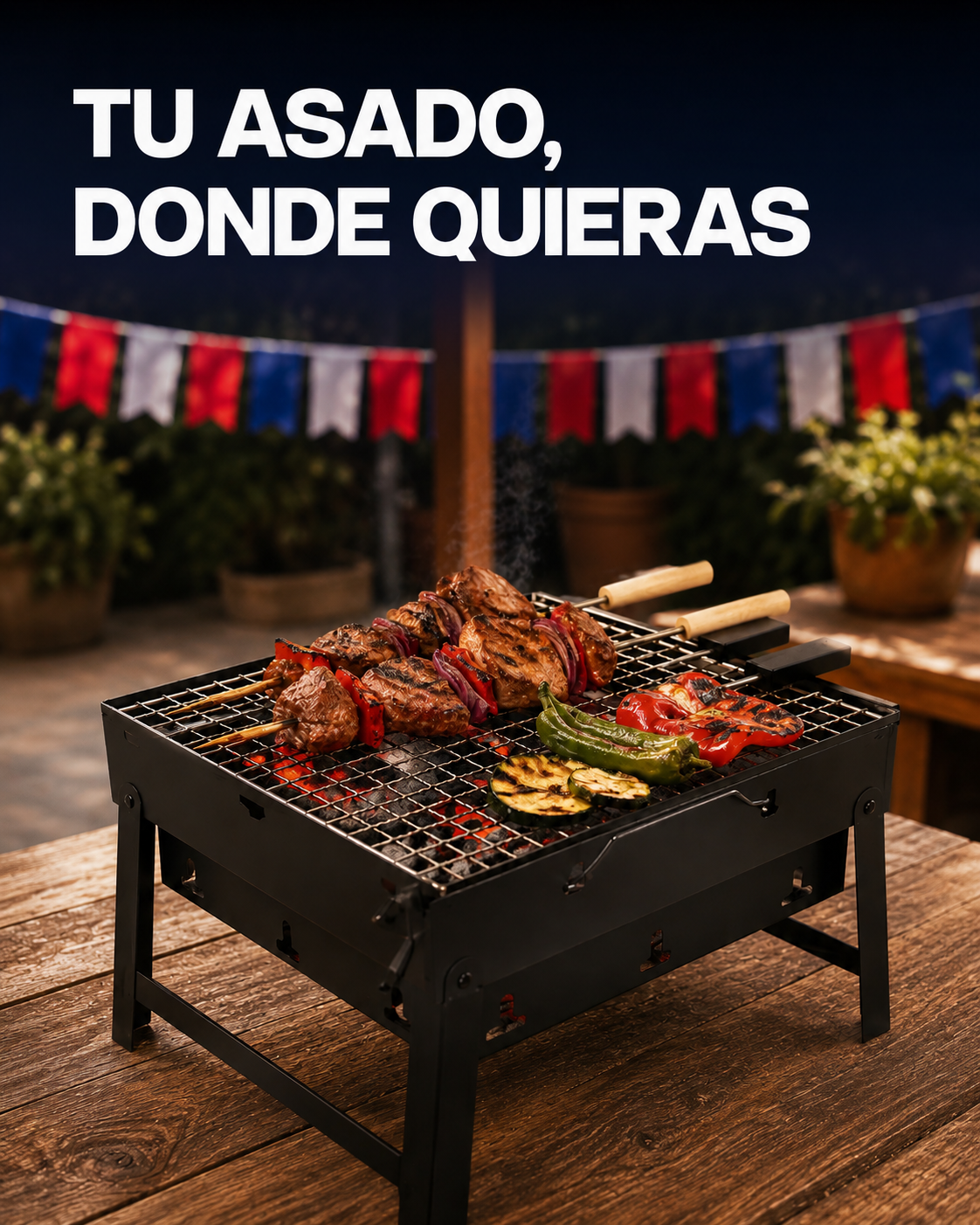 Parrilla portátil: Tu asado, donde quieras