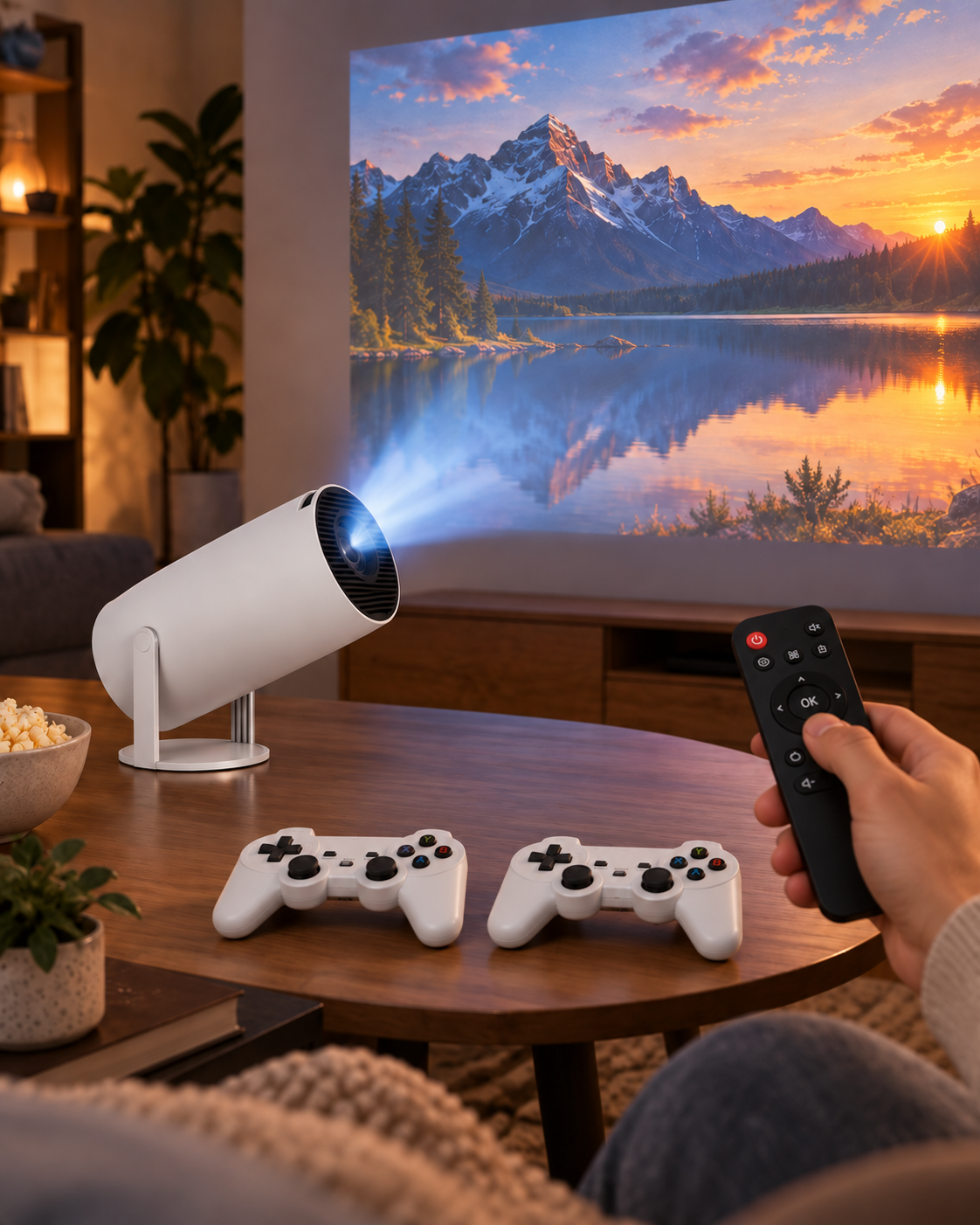 Mini Proyector 2 en 1 con WiFi y Bluetooth