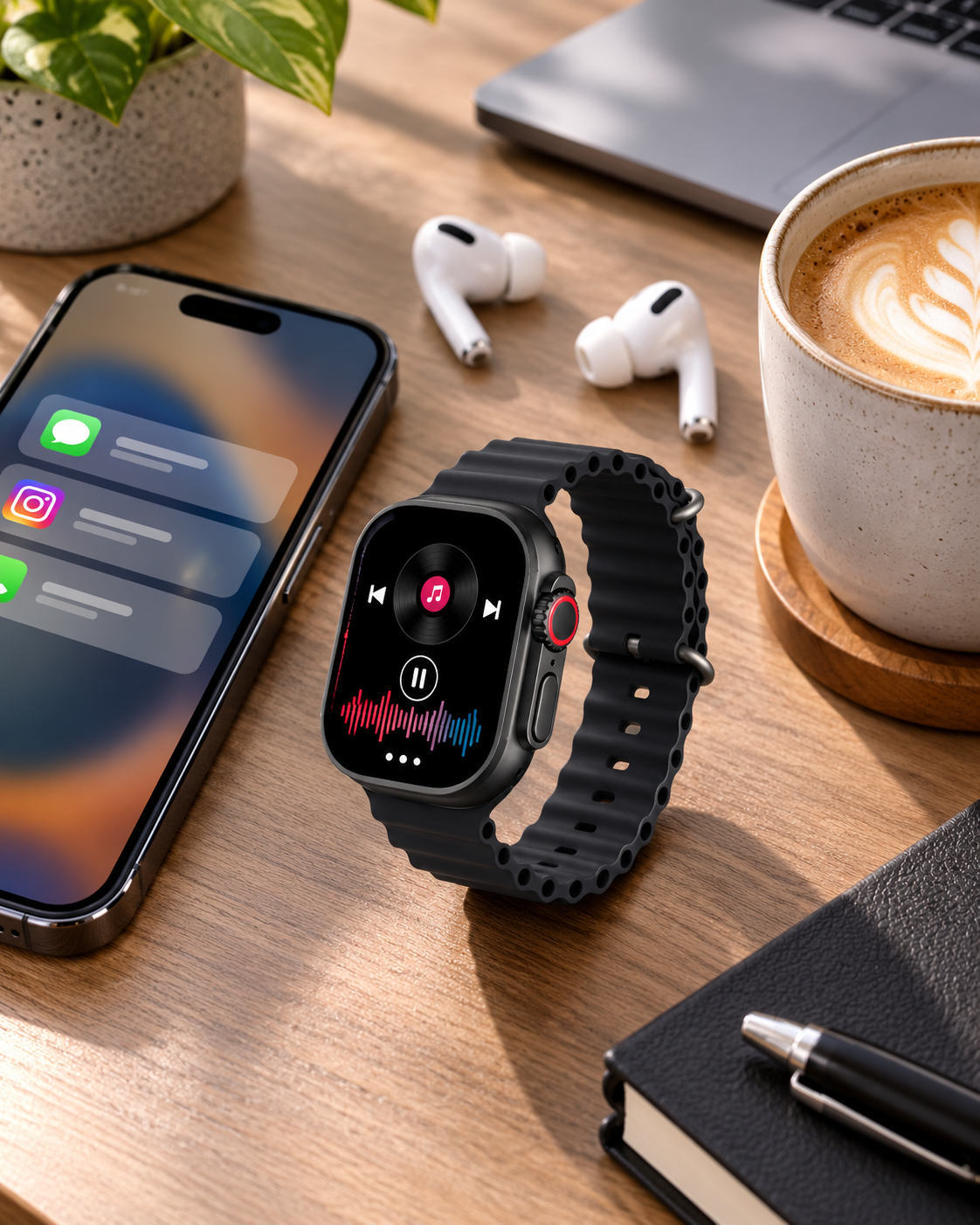 Smartwatch y teléfono